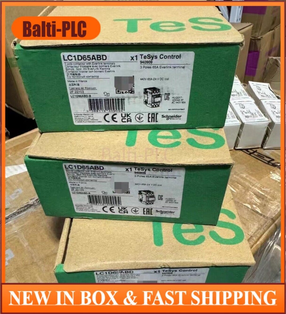 1pcs Schneider LC1D65ABD 24VDC contactor 3Poles 65A US Free TAX