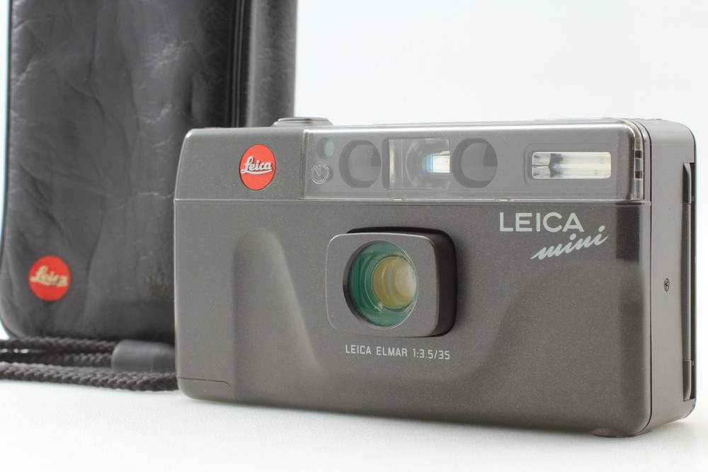 [N MINT w/Case]  Leica Mini Elmar Black Point & Shoot 35mm Film Camera JAPAN