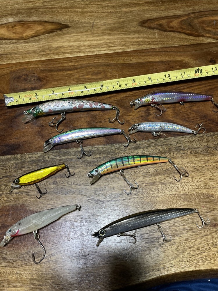 Yozuri Fishing Lures. Mag Crystal Minnow. SP. Pin Minnow. Rare Styles All Marked