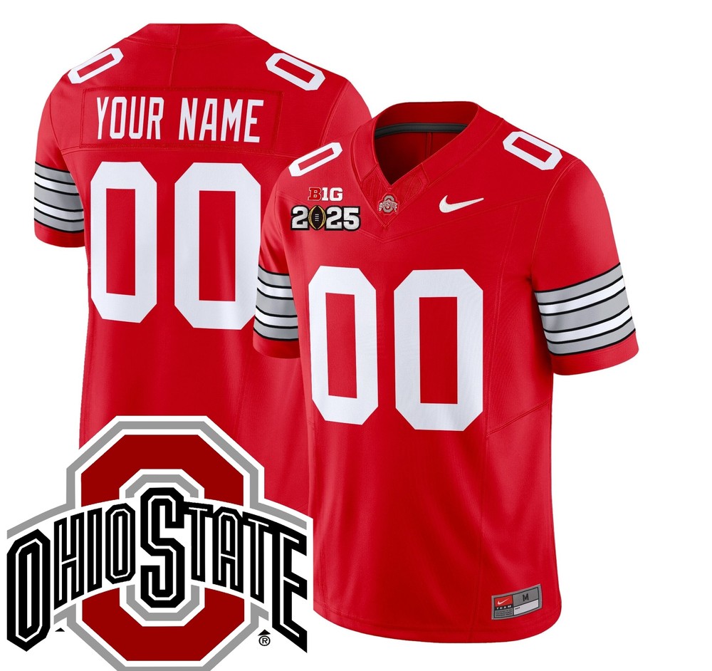 Ohio State Buckeyes 2025 Heritage Stripe Final Custom Jersey with All Print Options