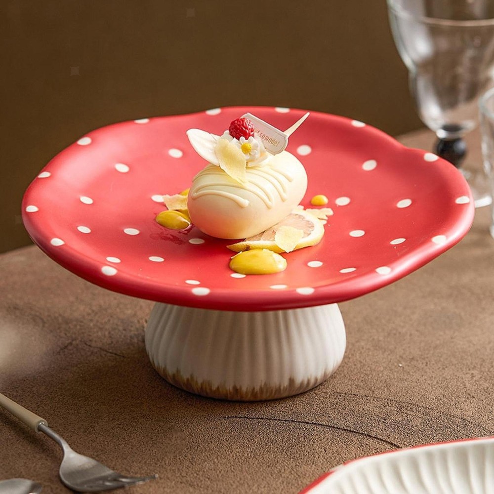 Mushroom Fruit Tray for Kitchen Counter Home Decor Creative High Foot Fruit