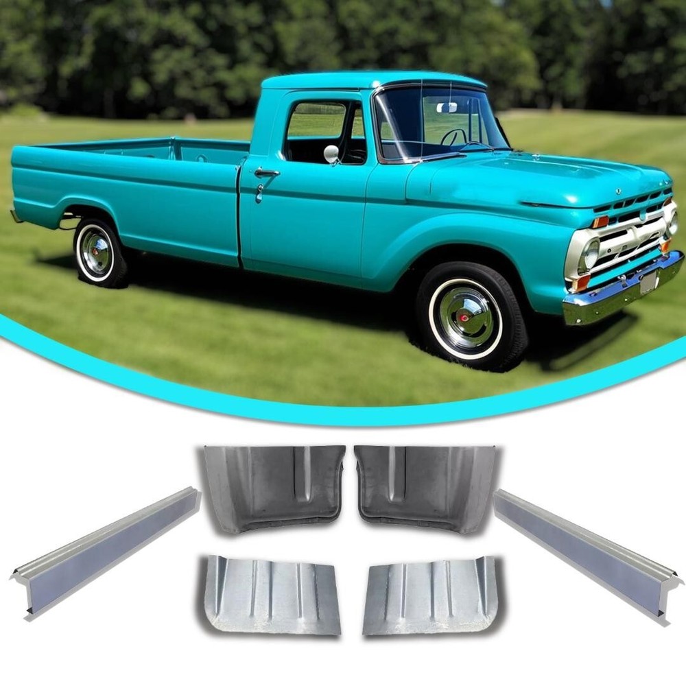 1961- 1966 Rocker panels Inner & Outer Cab Corners Ford Pickup Truck 6Pc. Kit