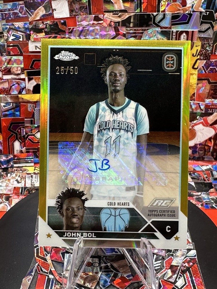 2023-24 Topps Chrome OTE John Bol Chrome Auto 9 Card Lot Gold #/50