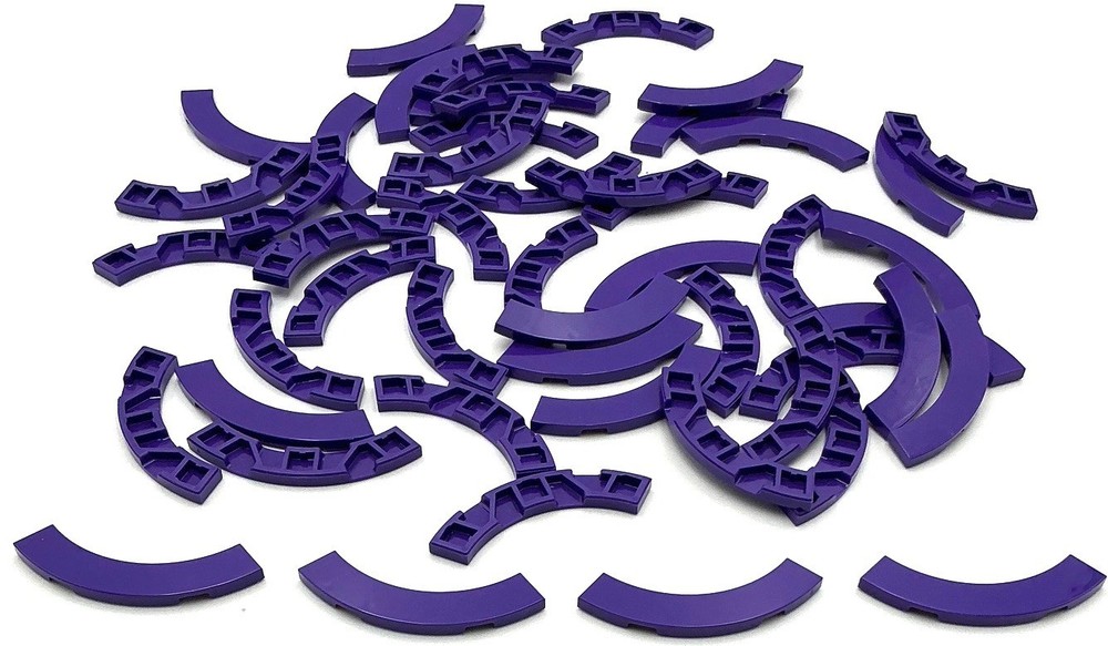 Lego 50 New Dark Purple Tiles Flat Smooth Round Corner 4 x 4 Macaroni Parts