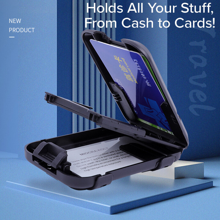 Slim Mint Wallet Ultra-Thin RFID-Blocking ID Theft Protection Aluminum Shell NEW