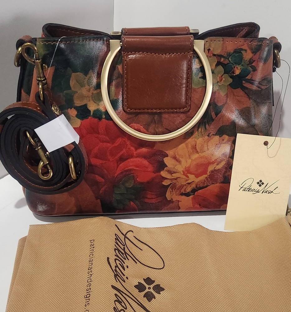 Patricia Nash Floral Empoli Handbag, Dust Bag, Strap,  NWT, Retail $249.00