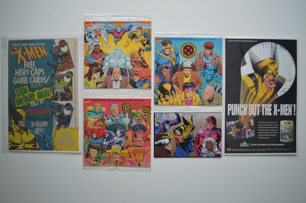 Marvel Comics X-Men Series Hero Caps Pogs Complete Sets