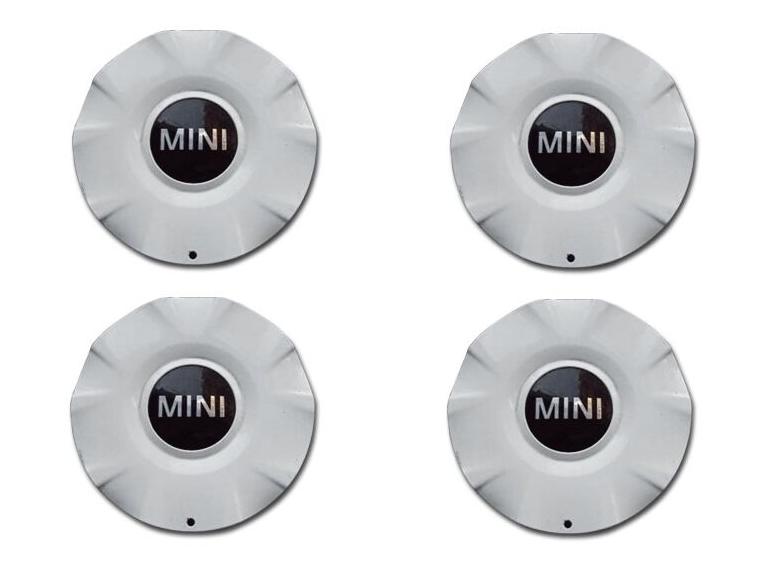 MINI Cooper R50 Wheel Center Hub Caps White 15