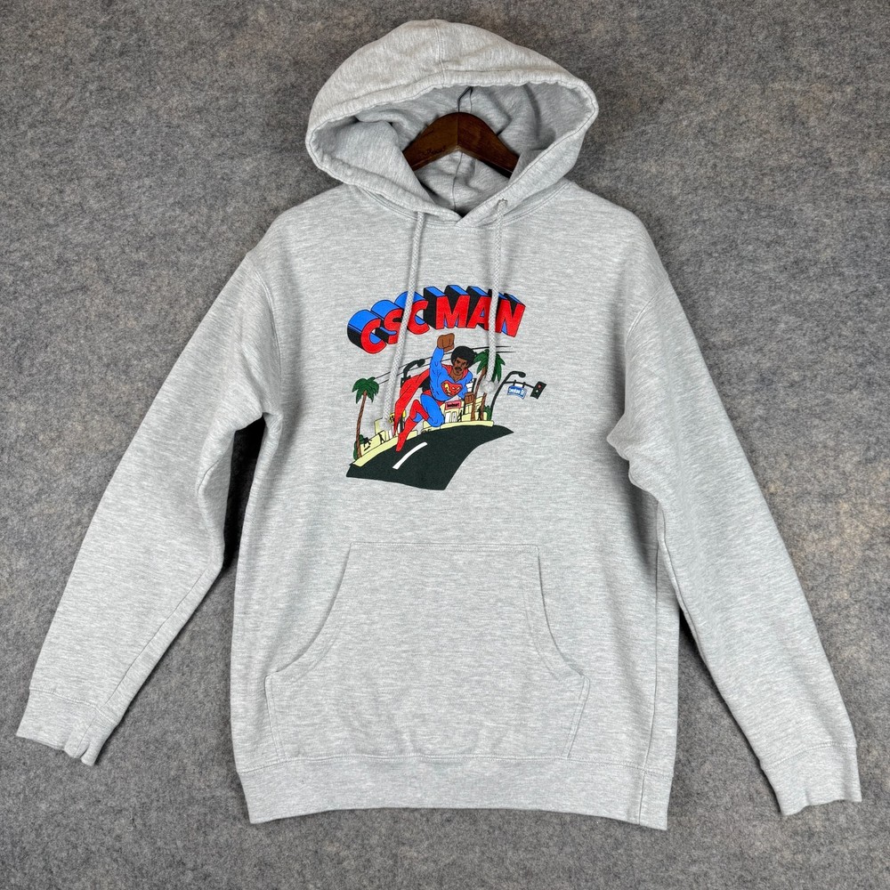 Crenshaw Skate Club CSCMAN Hoodie Sweatshirt Mens Medium Superman Graphic