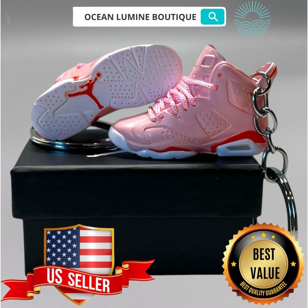 Air Jordan 3D Mini Sneaker Keychain, Shoe Keyring Shoe Box, Display Box Option