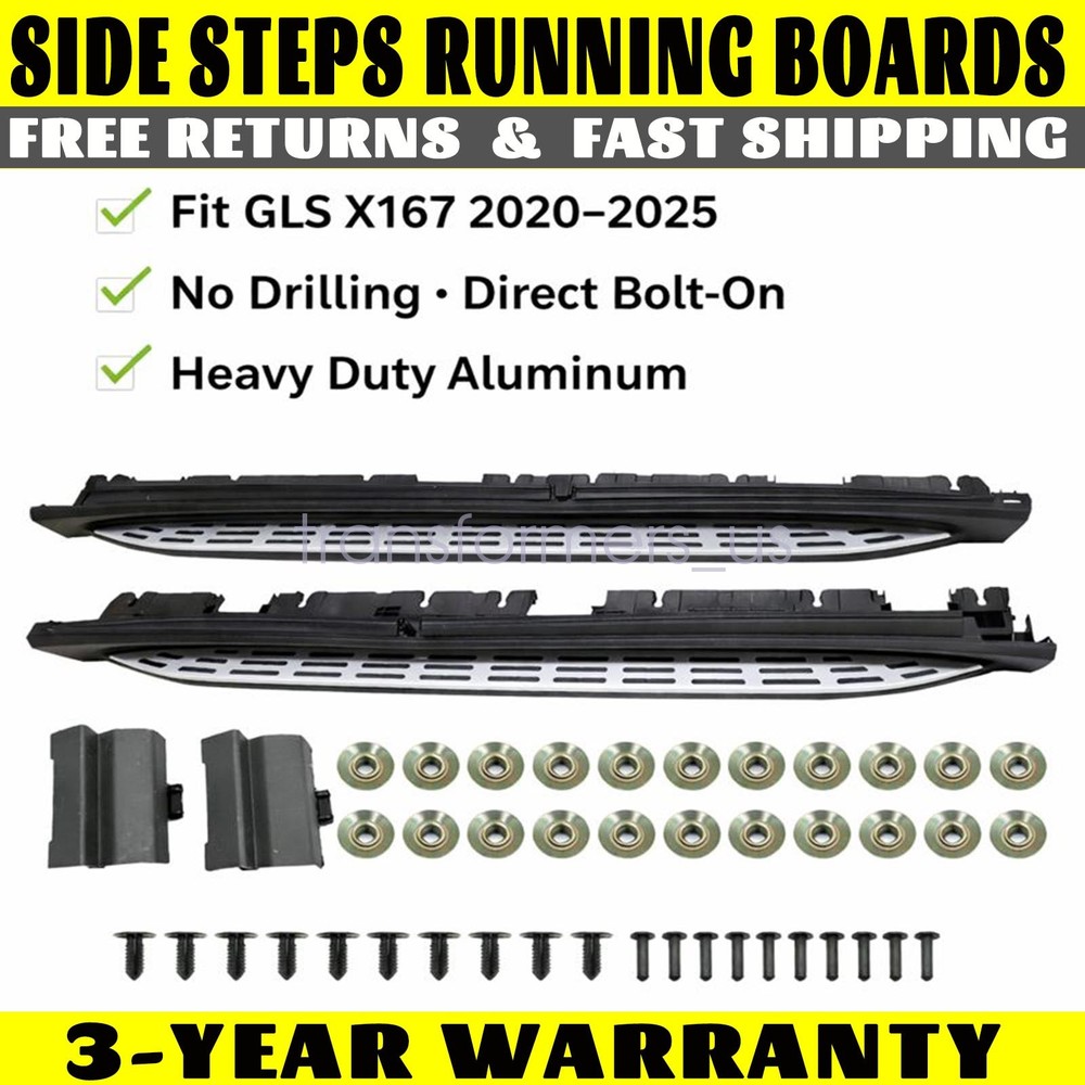 Side Steps Running Boards Nerf bar for Mercedes GLS X167 2020-2025 450 580 600