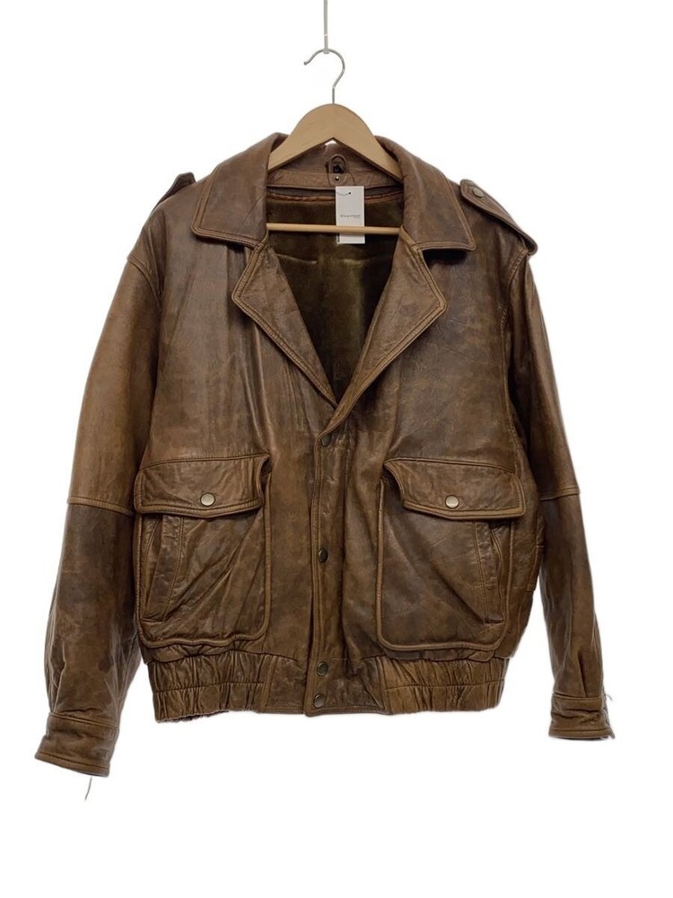 Leather Jacket Blouson/L/Sheep Leather/Brw 3464