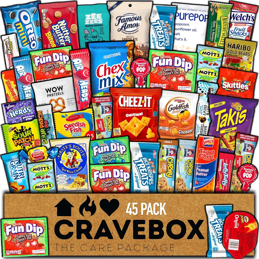 45-Count Gourmet Gift Snack Box - Premium Variety Care Package for Any Occasion