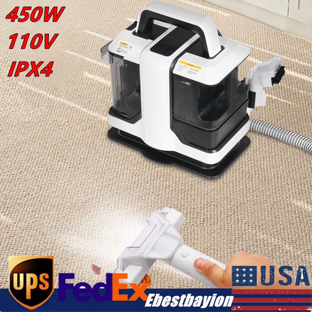 850ml 450W Electric Handheld Carpet & Couch Cleaner Brush Machine