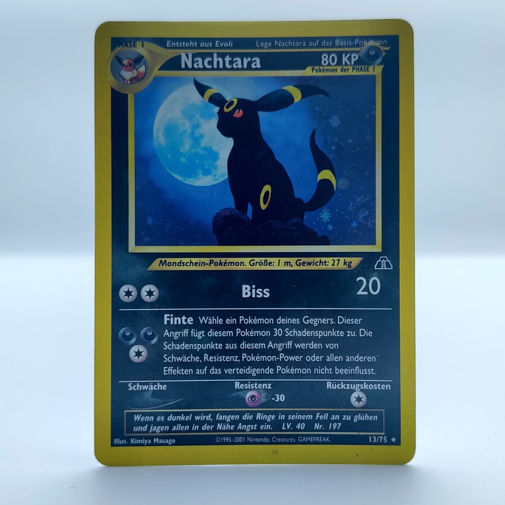 Pokemon TCG Card - Nachtara 13/75 Holo Neo Discovery / Discovery German