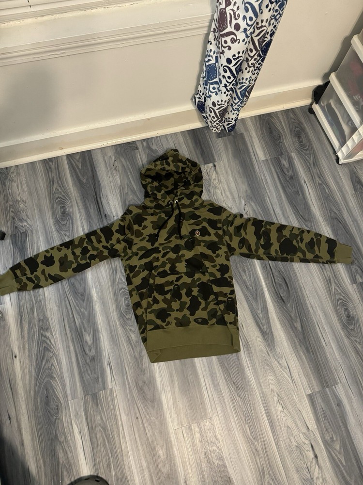 Bape Pullover Hoodie Green Camo
