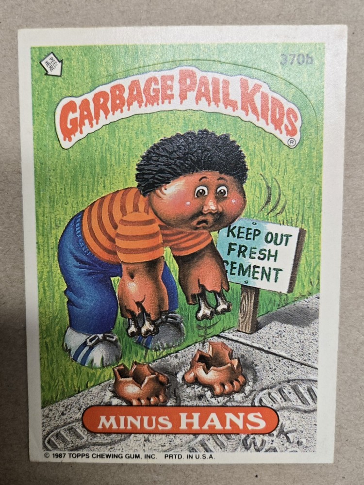 1987 Topps Garbage Pail Kids Series 7 Hans #370b Missing Card