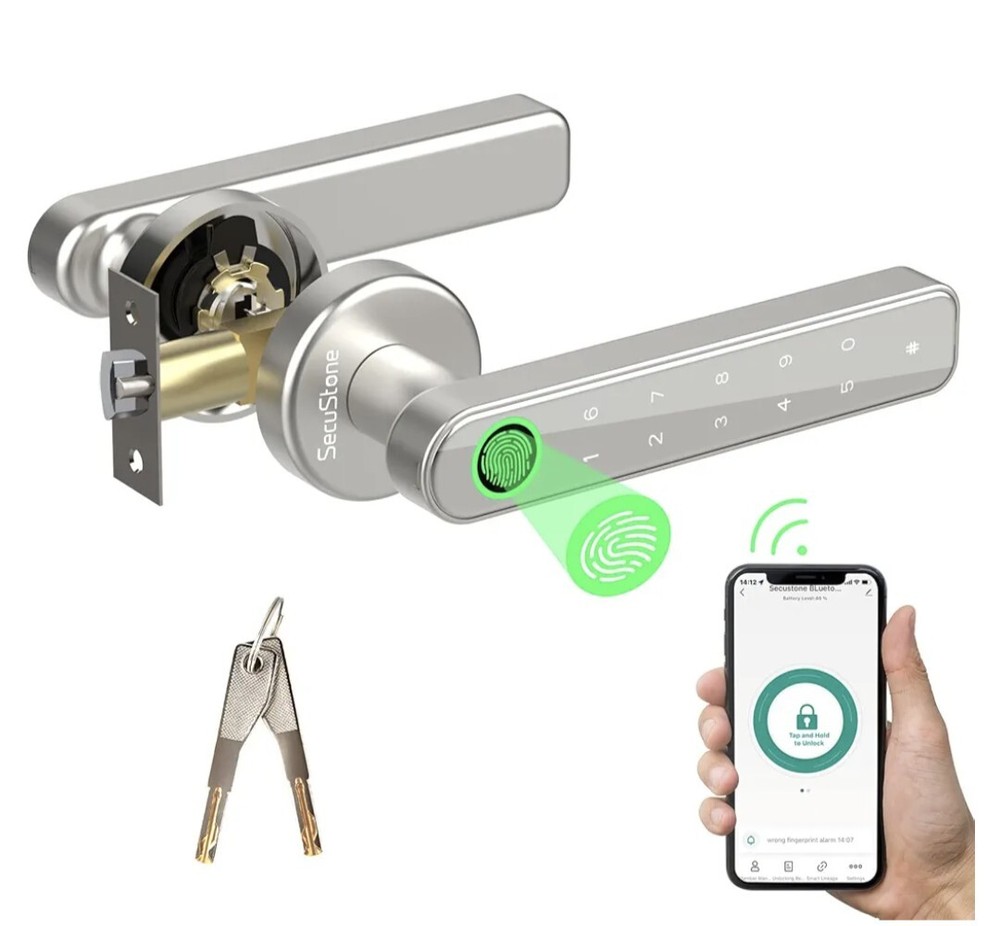 Secustone Smart Keyless Entry Fingerprint Door Lock with Keypad