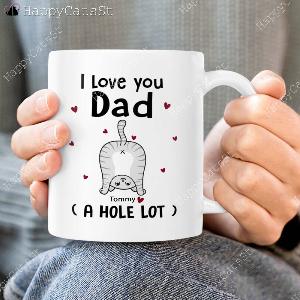 Cat Dad Mug Funny Cat Dad Birthday Mug Saying Coffee Mug Funny Dad Gift White Ce
