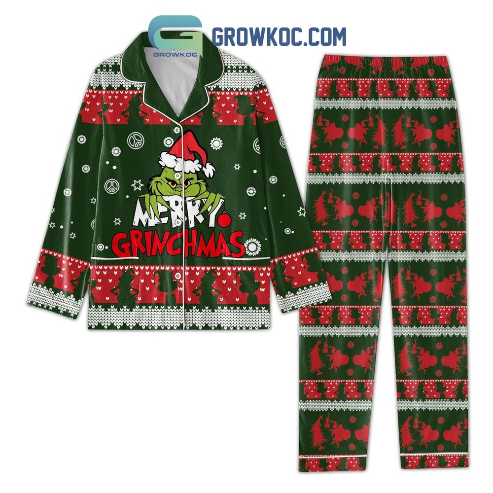 Grinch Christmas Pajama Set for Family Holiday Matching Outfits