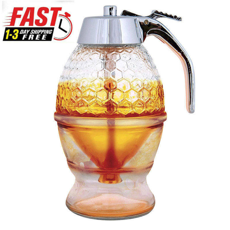 Drip Honey Dispenser Syrup Pot Juice Dispenser Avoid Sticky Kitchen Tool