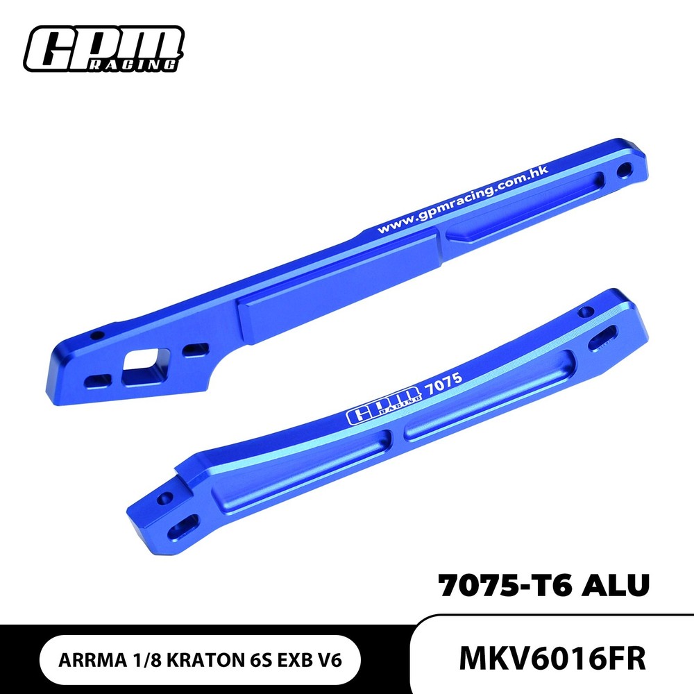GPM 7075 Alloy Front &Rear Chassis Brace ARRMA 1/8 Kraton 6S EXB V6
