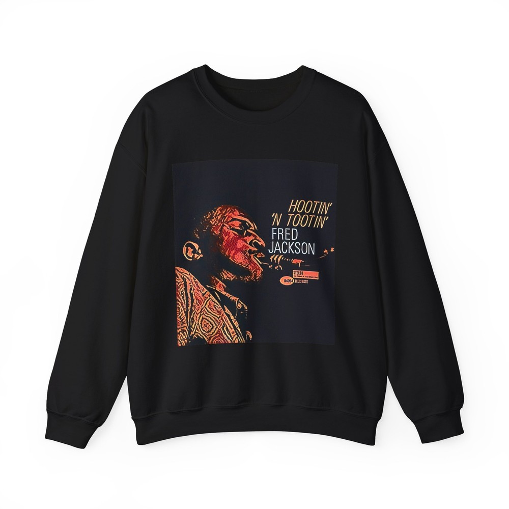 Fred Jackson Hootin N Tootin Graphic Print LS Unisex Heavy Crewneck Sweatshirt