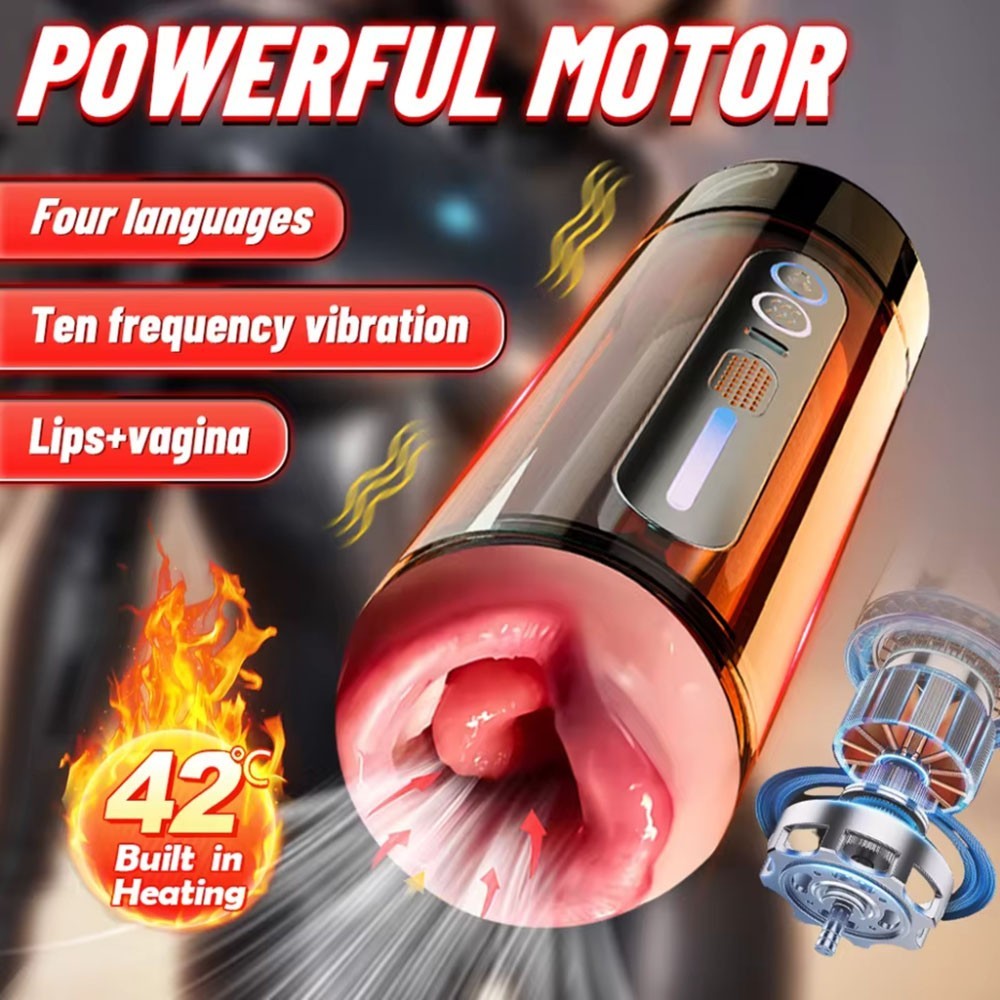 Masturbator Sex Male Sex Toys for Mens Warming Vibrating Vagina Mouth Mastubator