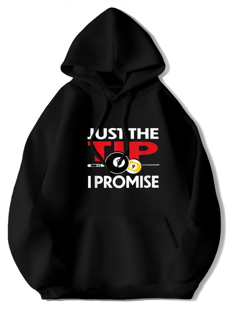 Men's & Women's Billiards Hoodie with Pool Cue & 8- Graphic - Soft Breathable Pu