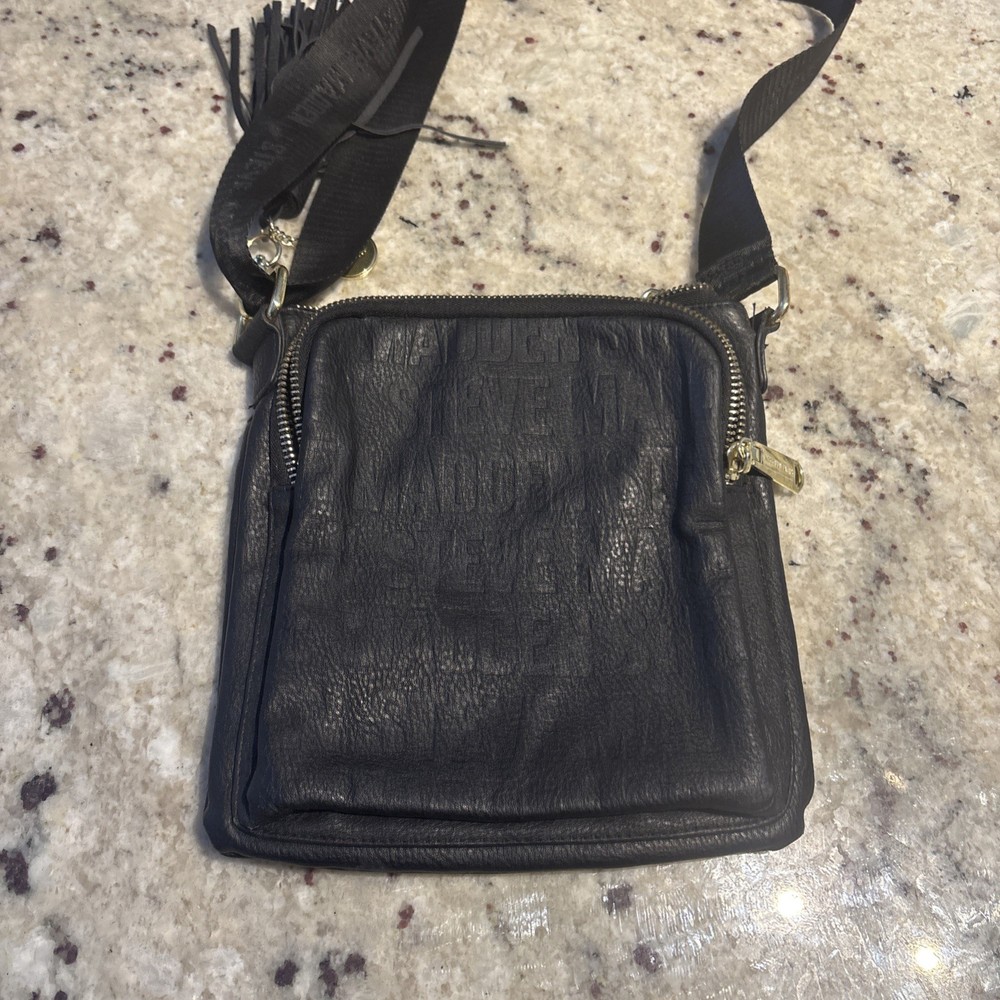 Steve Madden Cross Body Shoulder Black Logo Bag Signature Logo