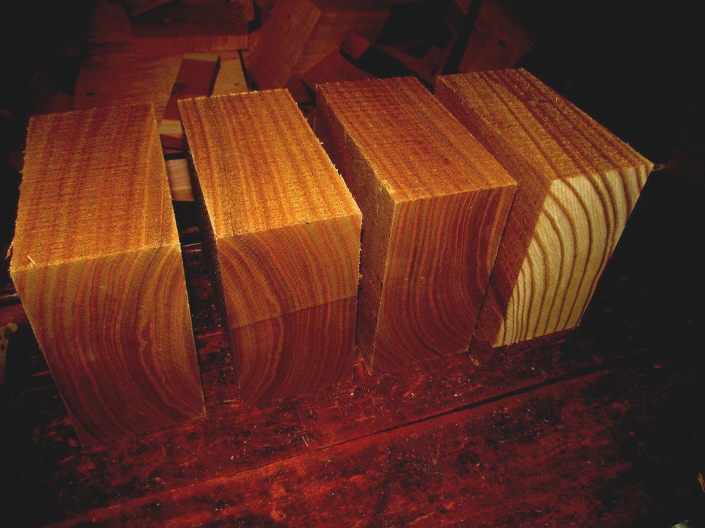 FOUR (4) CATALPA BOWL BLANKS LATHE TURNING BLOCK LUMBER CARVE 6 X 6 X 3
