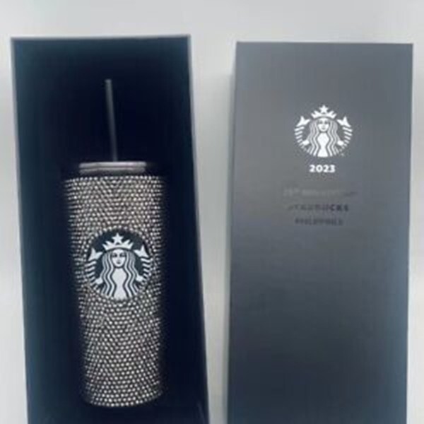 2023 Presale Starbucks PH Black Rhinestone 16oz Cold Cup in Gift Box-image