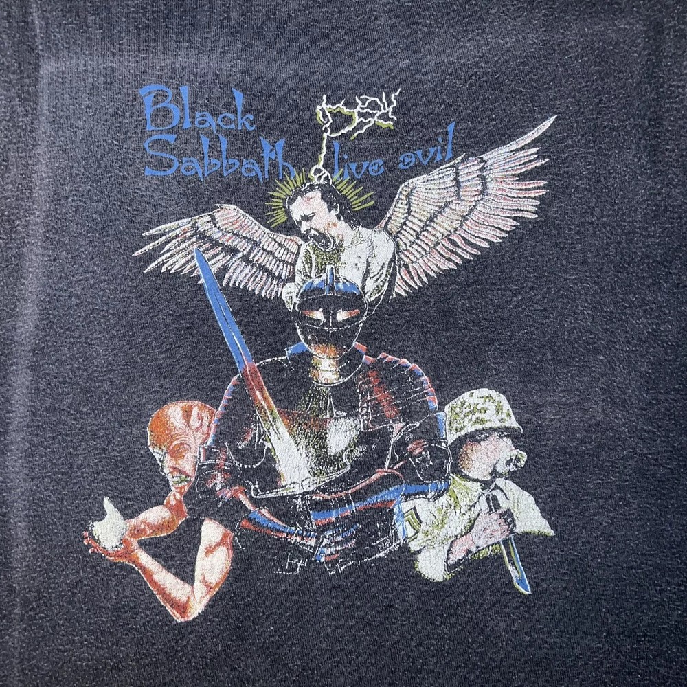 Vintage 1983 Black Sabbath Live Evil Dark Heather Color Reprint AN38815