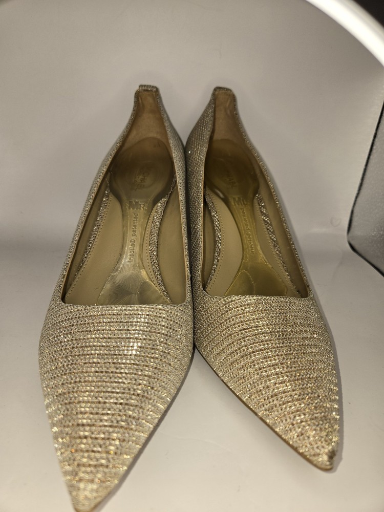 Pre-Owned Michael Kors Shimmer Beaded Heels Size 8 M