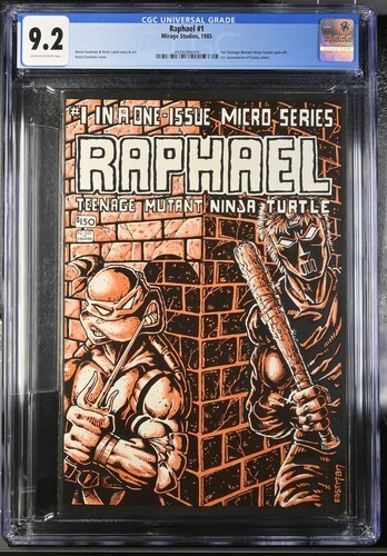 Raphael #1 1985 Mirage Studios CGC 9.2 1st app Casey Jones TMNT spin-off