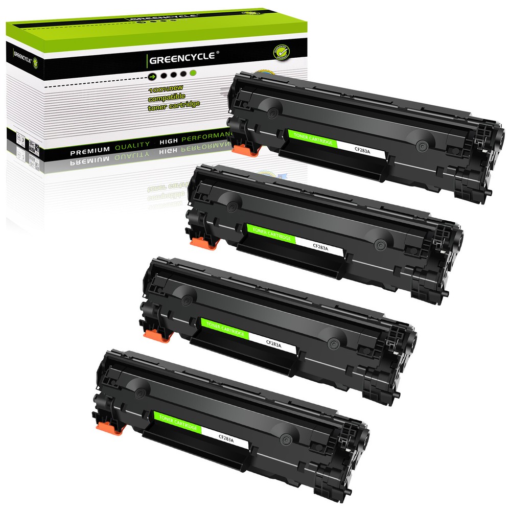 4PK 83A CF283A Toner Cartridge Compatible with HP LaserJet Pro MFP M127fw M125fp M125nw Printers