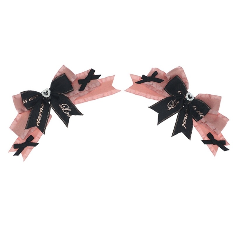 Dark Harajuku Bowknot Barrettes for Girls Party Costume Hair Clips