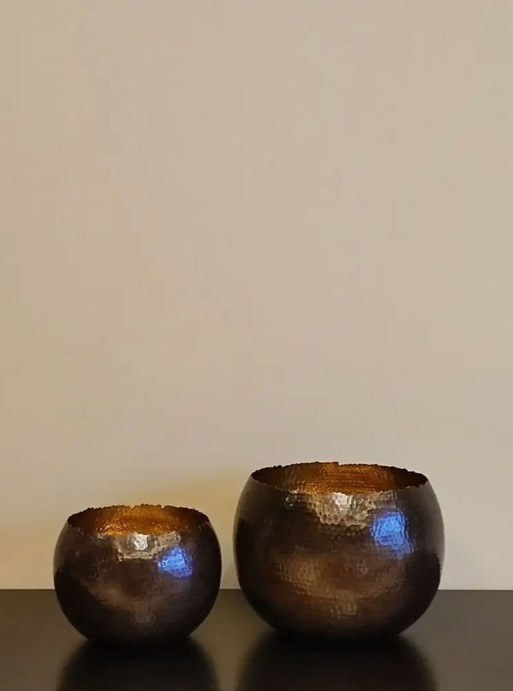 Arteriors Flower Vase Set of 2 Ball Vases Interior Unused