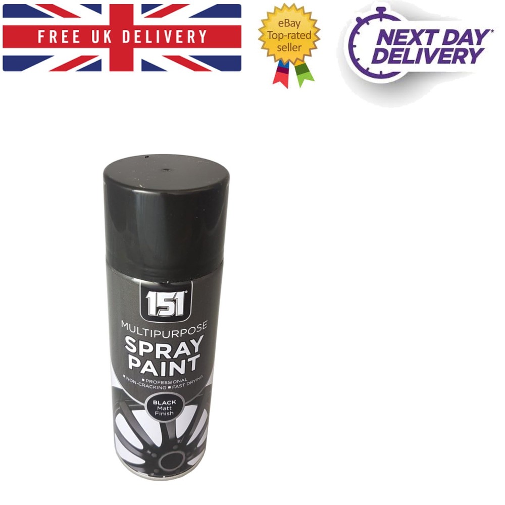 Quick Drying 400ml Black Matte Spray Paint - Smooth Finish with Crack Resistance