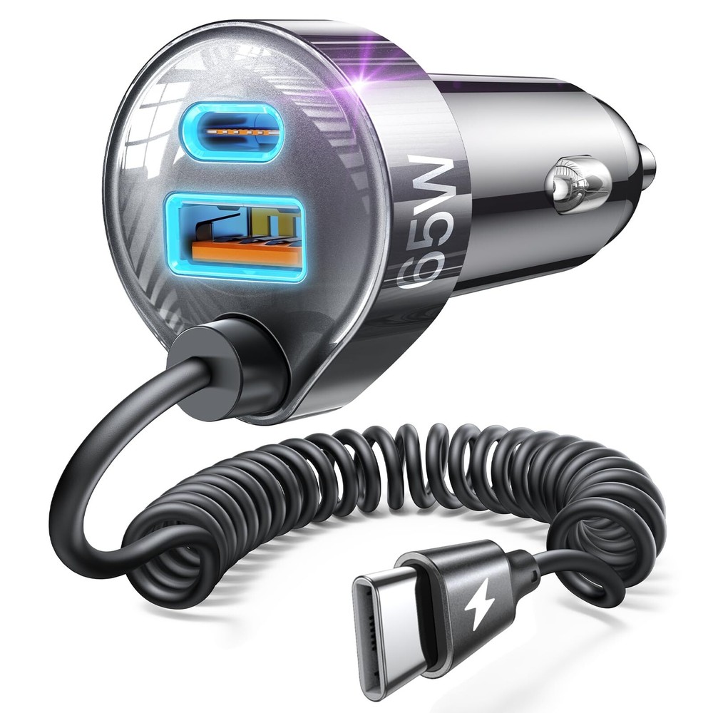 LISEN 65W iPhone 16/15 Car Charger USB C Fast Charging,iPhone 16/15 Pro Max Car