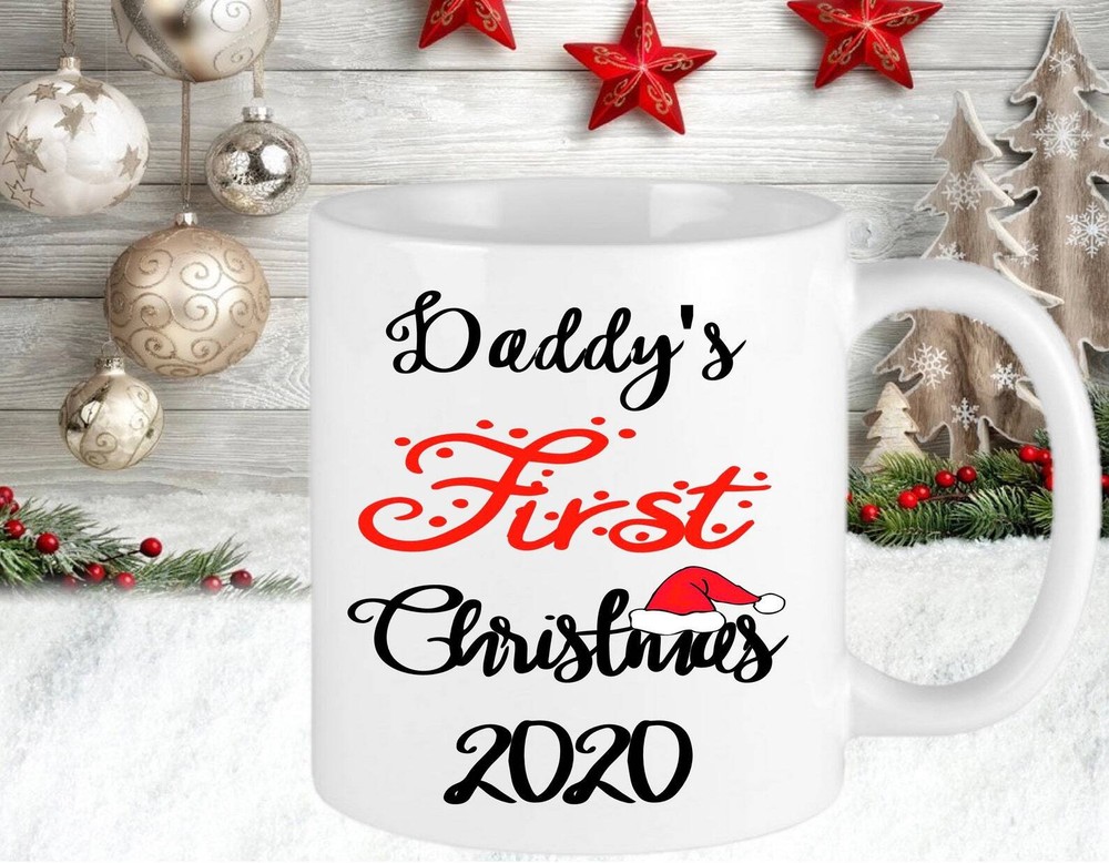 Christmas Personalised Daddy’s First Christmas 2021 Mug Gift Present Hot