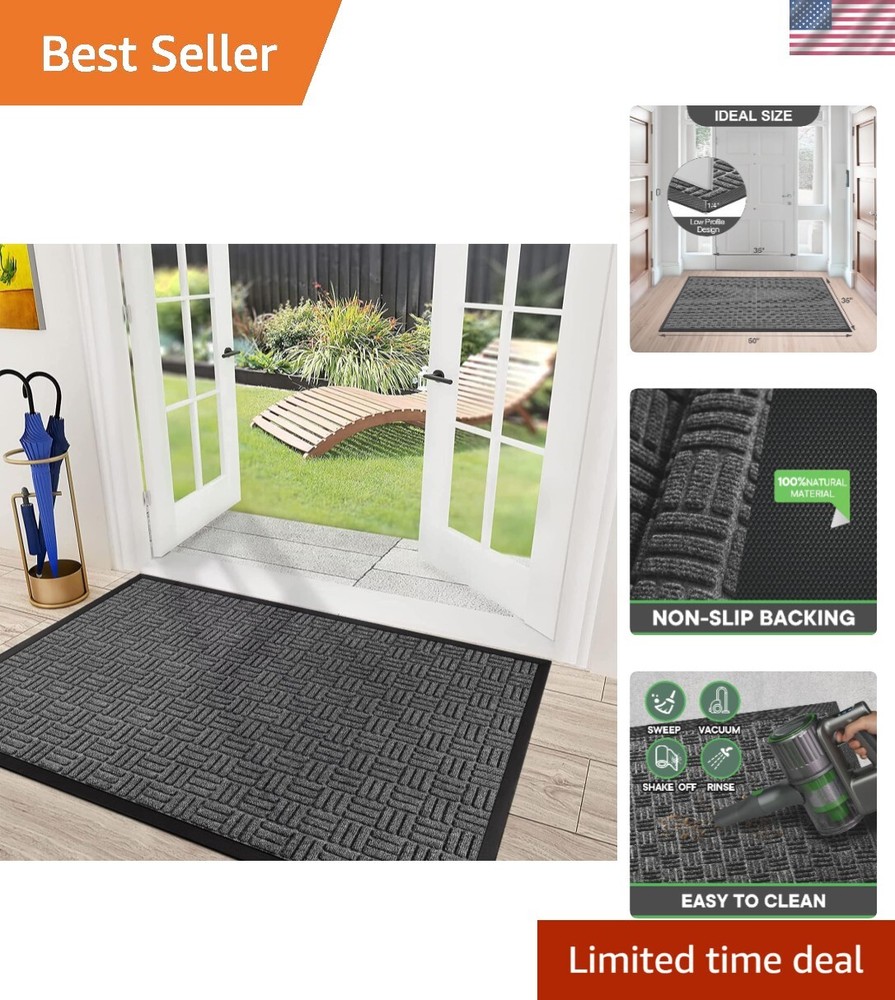 Front Door Mat, Heavy Duty Durable Welcome Mat for Outdoor Indoor, Dirt Trapp...