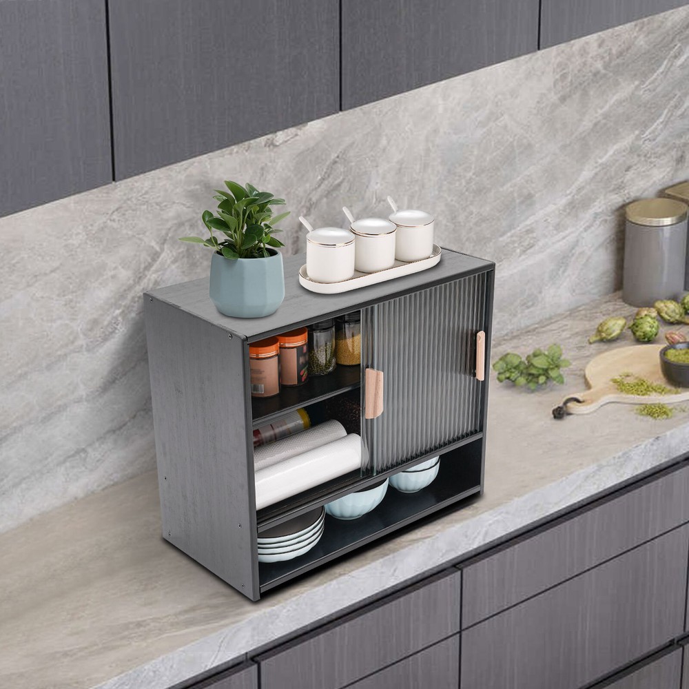 Freestanding Kitchen & Living Room Storage Cabinet Organizer