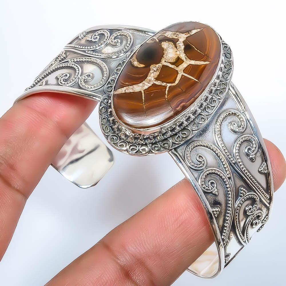 Septerian Gronatites 925 Sterling Silver Cuff Adst. T2