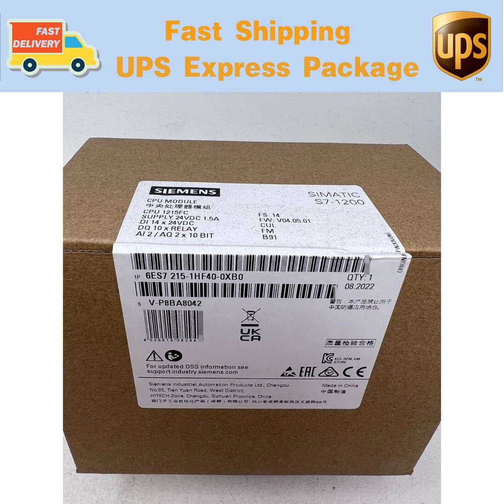 6ES7215-1HF40-0XB0 Siemens CPU Module Expedited Shipping 6ES72151HF400XB0 GQ