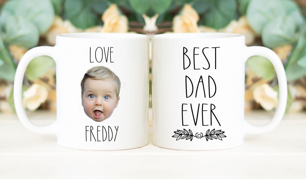 Best Dad Ever Mug Father's Day Gift Personalized With Photo Of