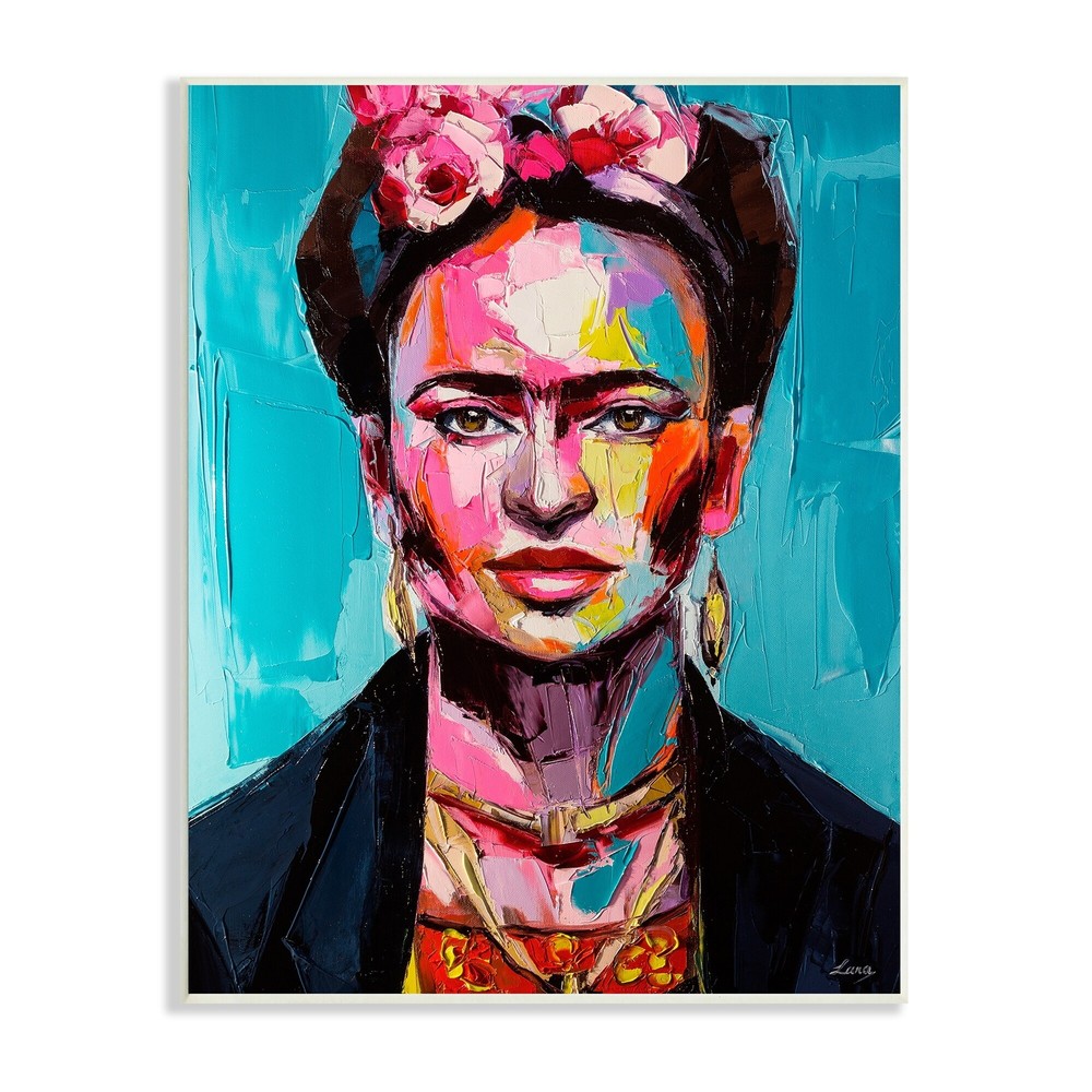 Stupell Abstract Frida Portrait Contemporary Paint Patch