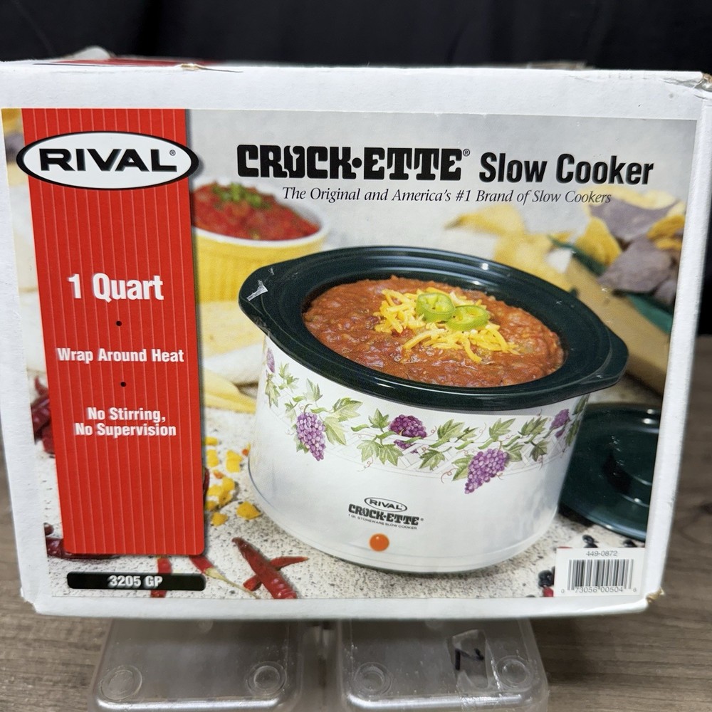RIVAL Crock-Ette 1-Quart Slow Cooker Instruction Booklet NEW sealed  BOX Rare