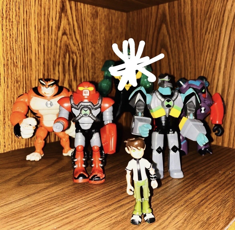 5 Pcs bundle Ben 10 DIAMONDHEAD - Omni Kix - Overflow - Rath - Heathblast
