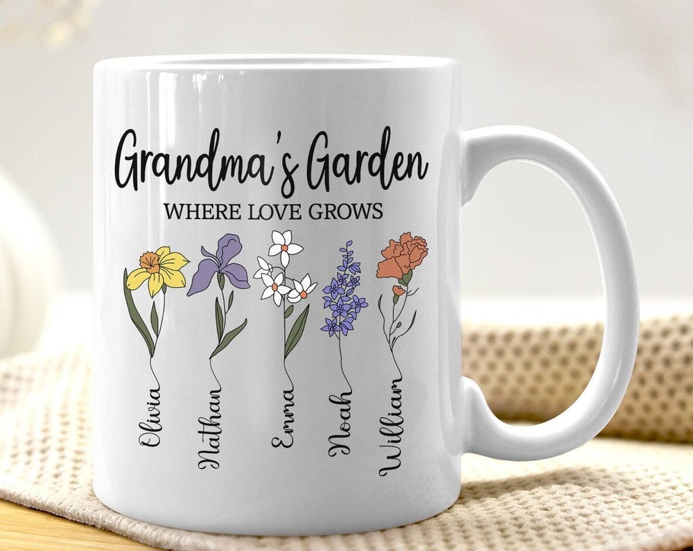 Grandma Garden Mug Mother Day Mug Custom Mom Mug Mothers Birthday Gifts Gift For